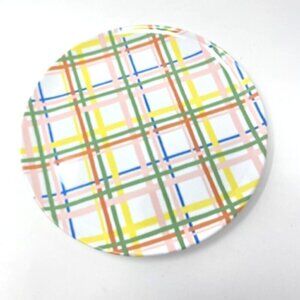Target Room Essentials™ 10" Plaid Dinner Plate White Yellow Melamine